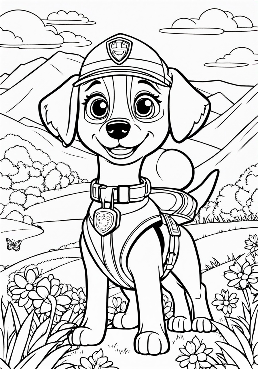 free Paw Patrol Skye Coloring Page