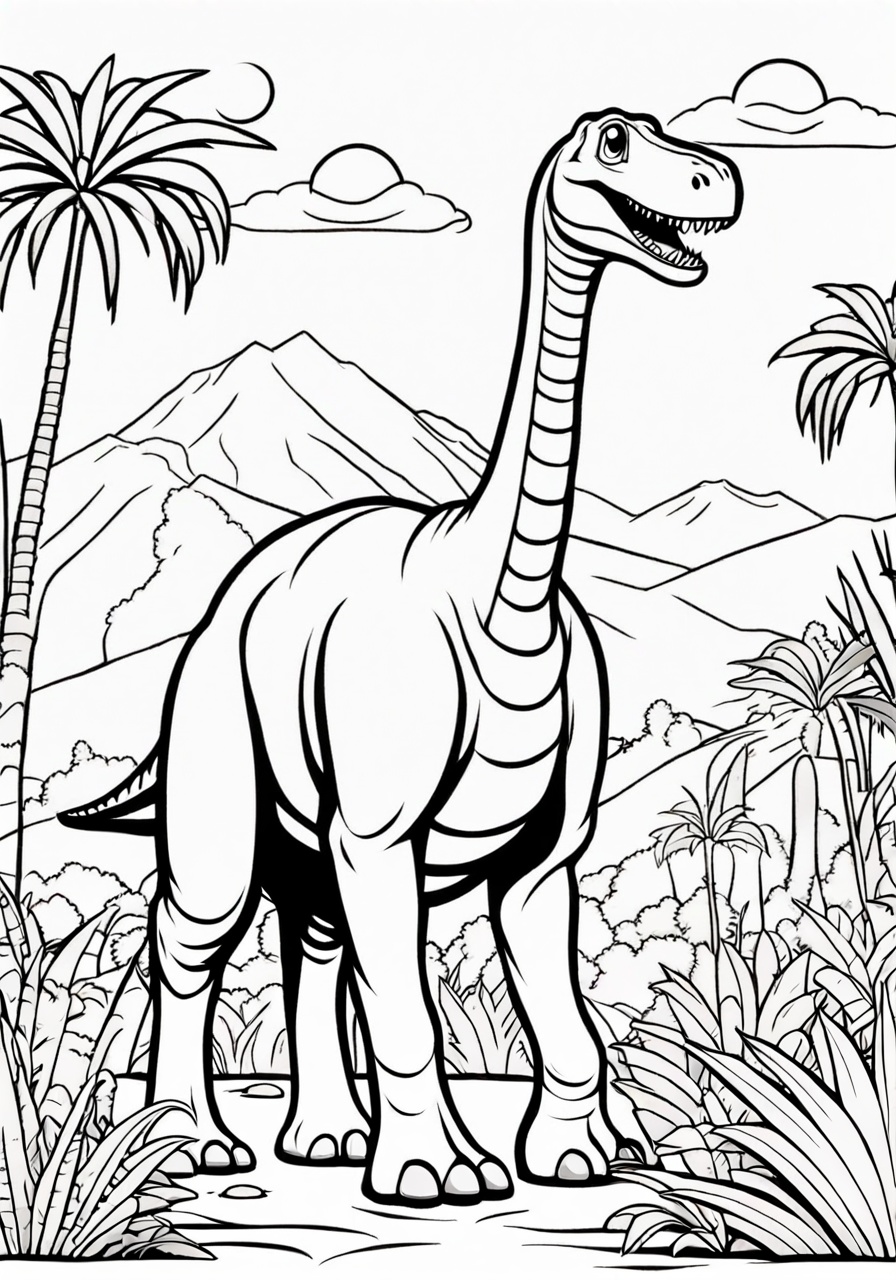 free Brachiosaurus coloring page