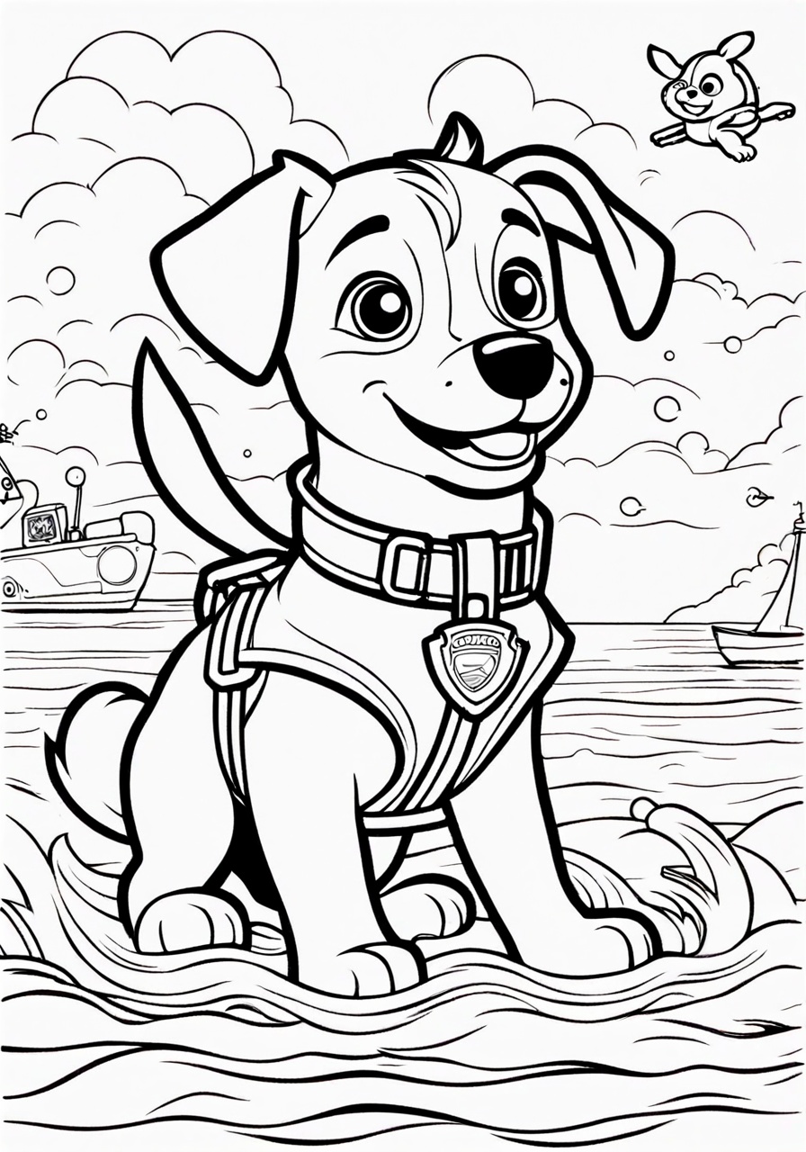 free Paw Patrol Zuma Coloring Page