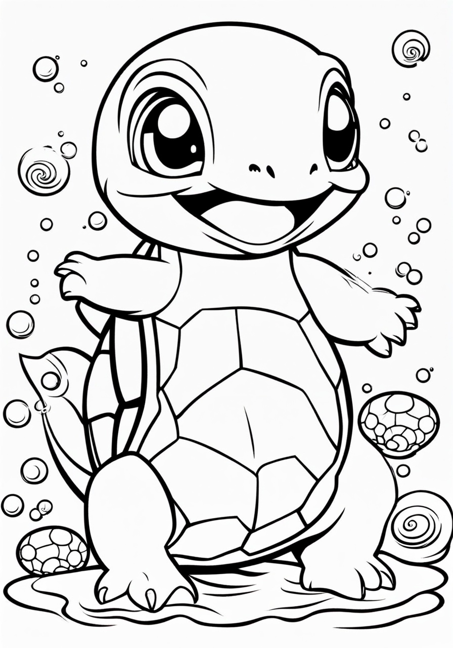 Squirtle Pokemon Coloring Page