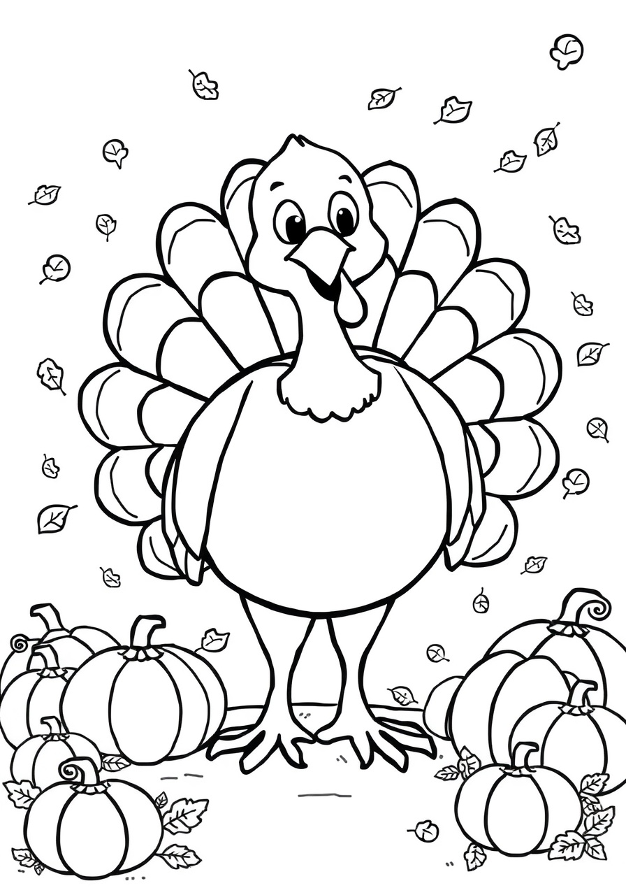 free Thanksgiving Turkey coloring page