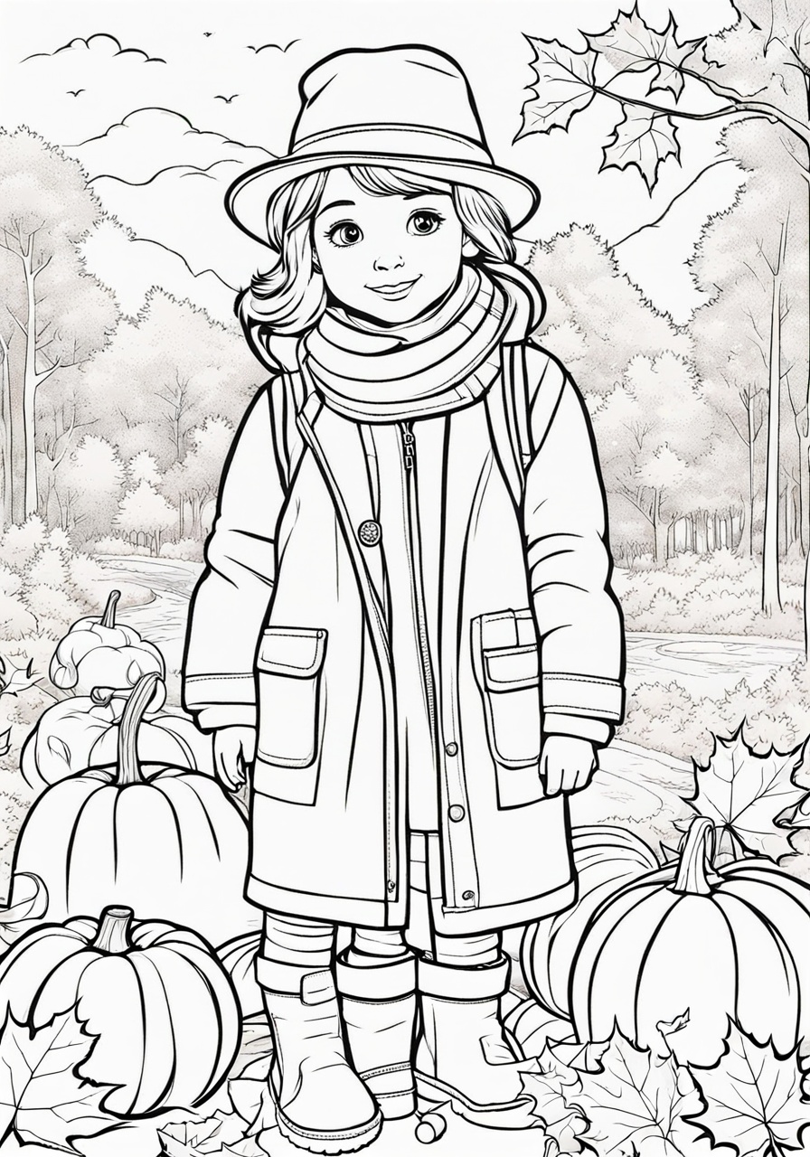 free fall fashion coloring page