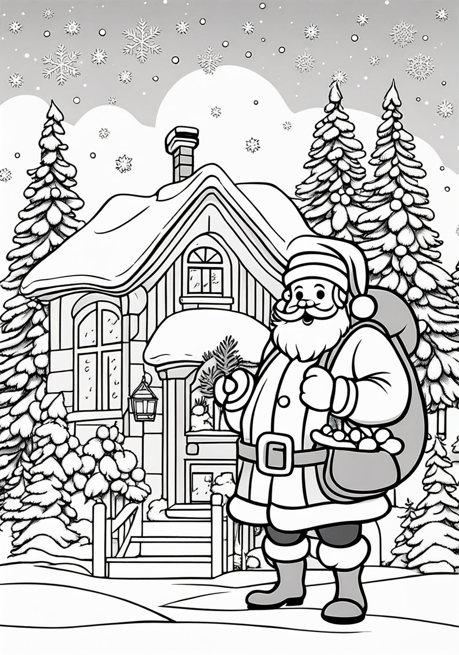 free Santa Claus coloring page