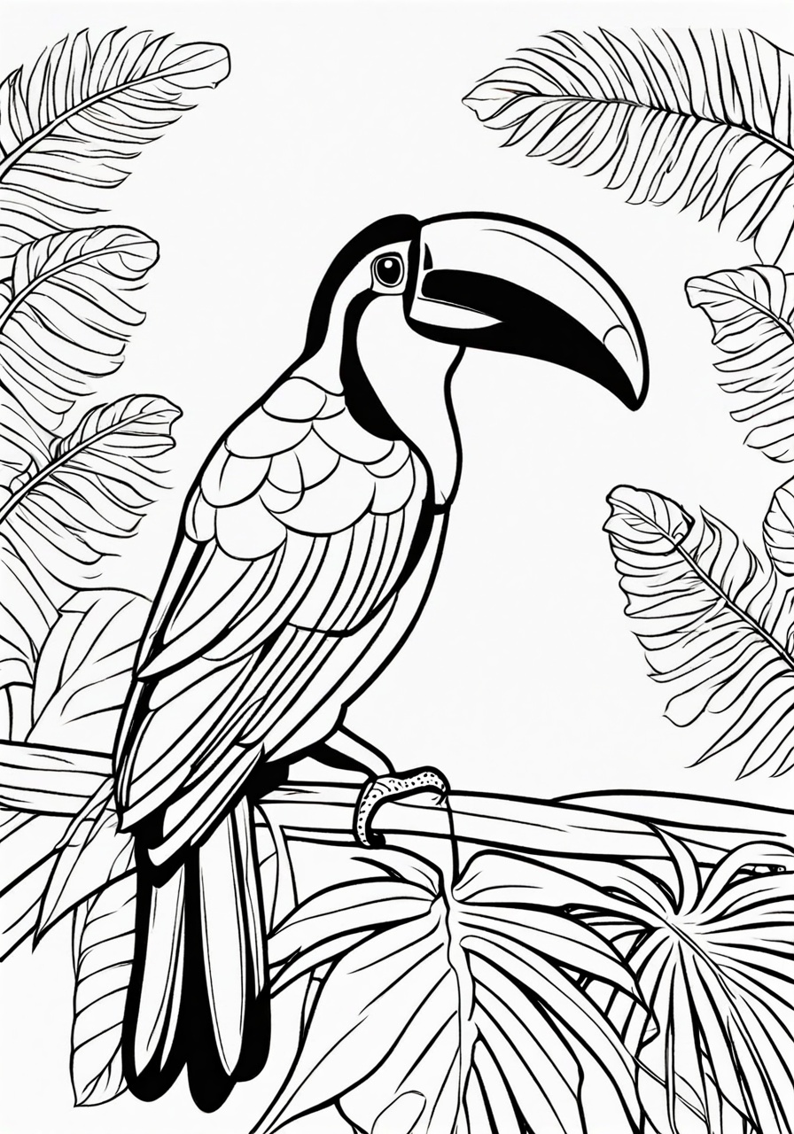 free toucan coloring page