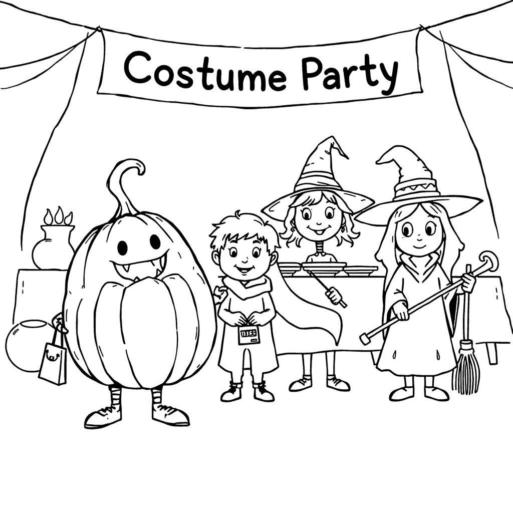 Kids at a Halloween party