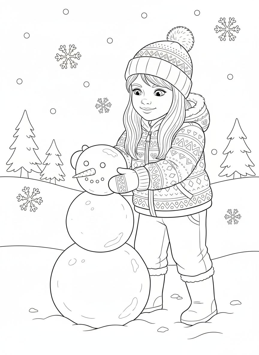 Winter Wonderland coloring page example
